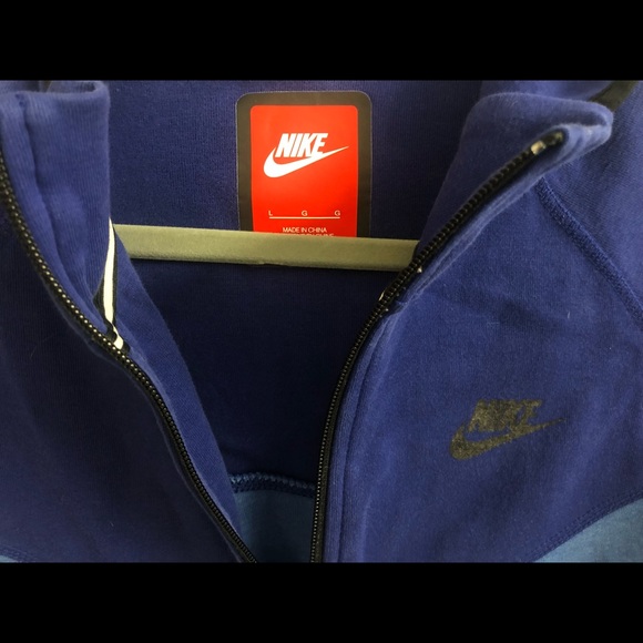 NIKE ZIP UP HOODIE BLUE SPORTSWEAR - Picture 2 of 4